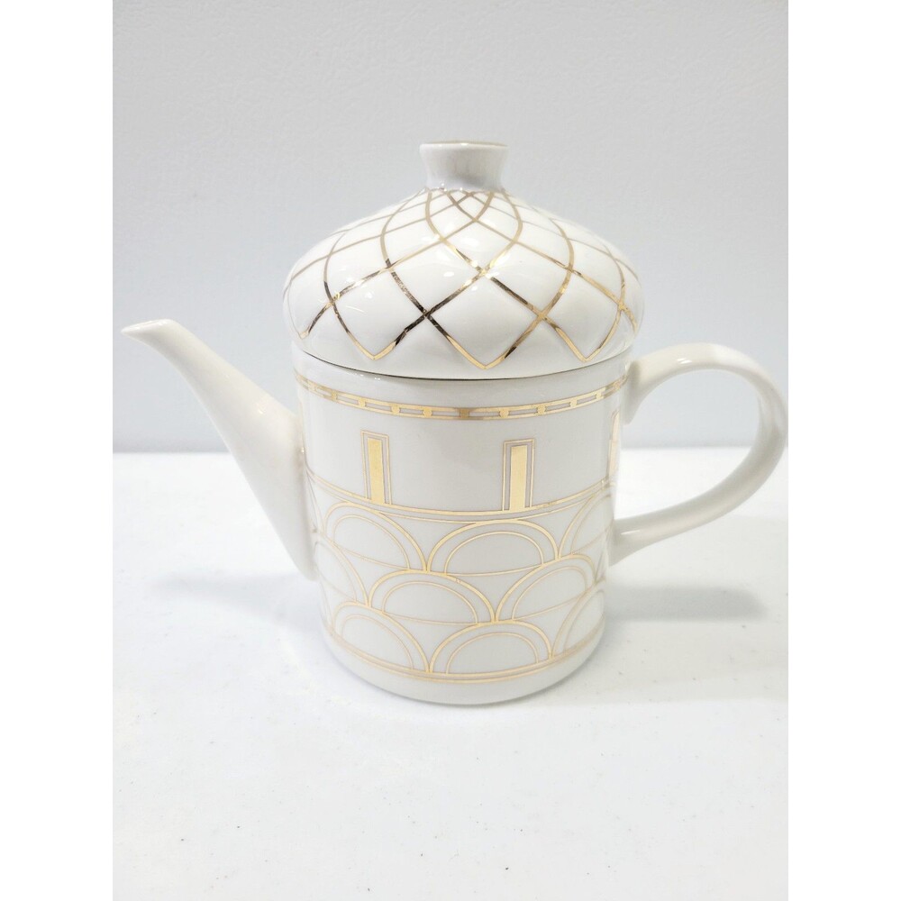 Grace's Teaware Onion Dome Gold White Teapot